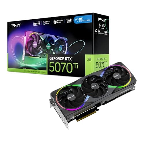 PNY EPIC-X RGB Triple Fan Plus OC GeForce RTX 5070 Ti 16GB GDDR7 Black main image