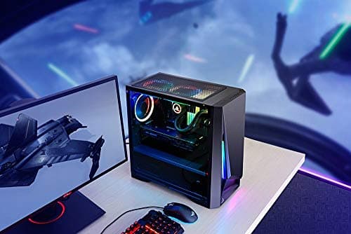 Antec Dapper Dark Phantom DP301M Black Steel / ARGB Lighting / Tempered Glass Side Panel Compact Micro-ATX Gaming Case image