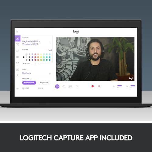 Logitech C922 Pro Stream HD 1080p 720p Webcam image