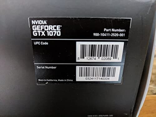 NVIDIA Black / Silver GeForce GTX 1070 8GB GDDR5 Black / Silver image
