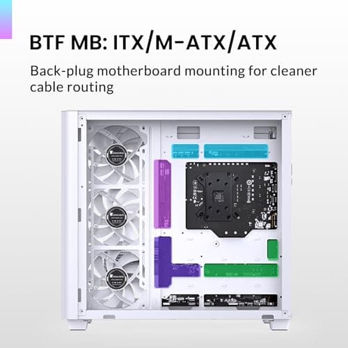 Jonsbo TK-3 ATX Mid Tower White with Tempered Glass Side Panel and USB 3.2 Gen 2 Type-C, USB 3.2 Gen 1 Type-A image