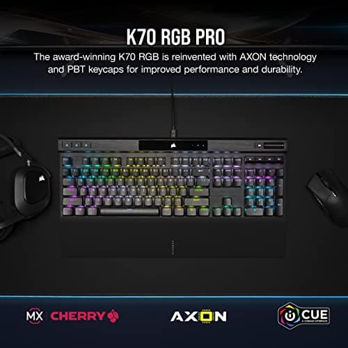 Corsair K70 RGB PRO Cherry MX Speed Silver Wired Gaming Keyboard image