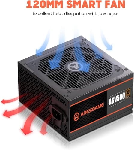 ARESGAME AGV Black ATX 500W Non-Modular 80+ Bronze Certified image