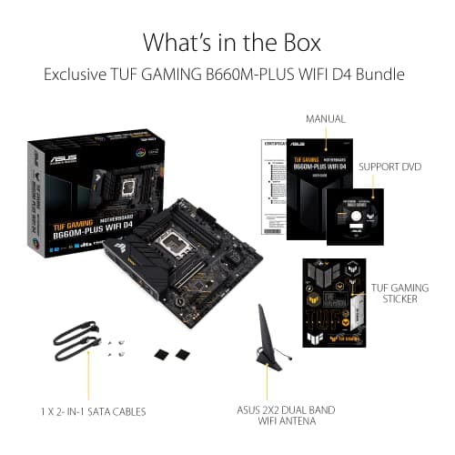 Asus B660 TUF GAMING B660M-PLUS WIFI D4 DDR4 Micro ATX image
