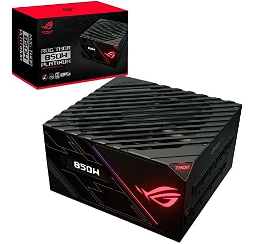 ASUS ROG Thor 850W Platinum II (Fully Modular Power Supply, 80+ Platinum, Lambda A++ Certified, ROG heatsinks, 135mm PWM fan, 0dB Mode, OLED Panel, Sleeved Cables, Aura Sync) main image