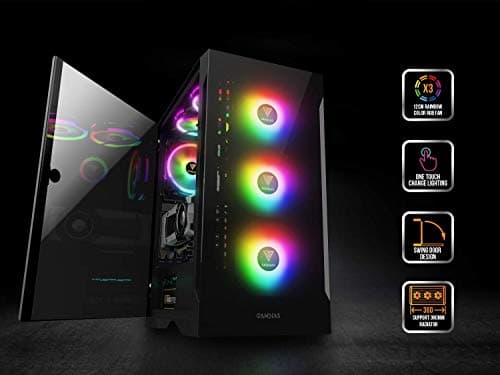 GAMDIAS TALOS E2 ELITE ATX Mid Tower Black Tempered Glass Side Panel image