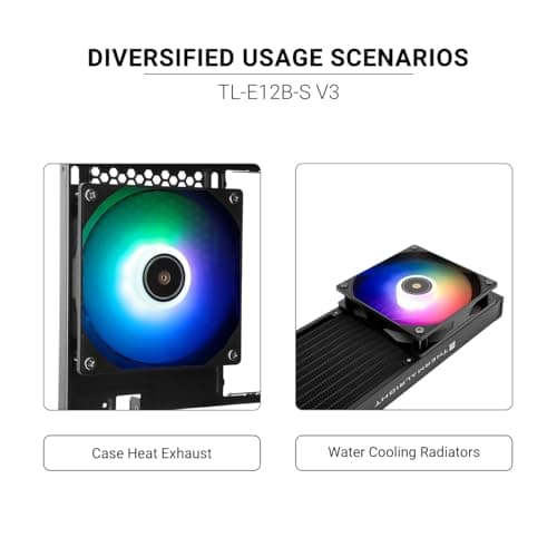 Thermalright TL-E12B-S V3 120mm Black Addressable RGB PWM 72.37 CFM 1-Pack image