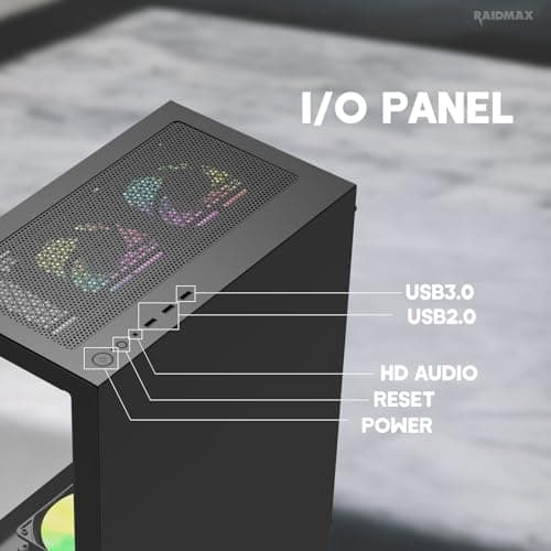 Raidmax INFINITA i802 AIR ATX Mid Tower Black Tempered Glass image