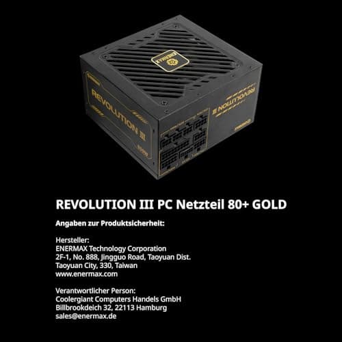 Enermax REVOLUTION III Black / Gold 750W Fully Modular 80+ Gold image