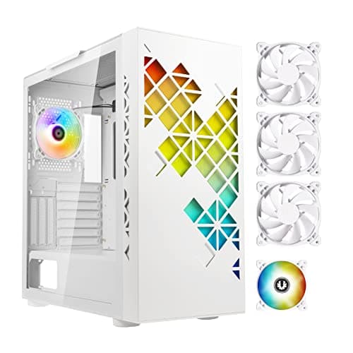 BitFenix Tracery ATX Mid Tower White with Tempered Glass Side Panel and USB 3.2 Gen 2 Type-C USB 3.2 Gen 1 Type-A image