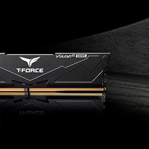 TEAMGROUP T-Force Vulcanα Black DDR5-6000 CL38 64GB (2x32GB) image