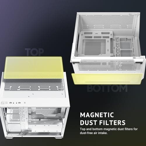 Antec C5 ARGB ATX Mid Tower White Tempered Glass Side Panel Front USB 3.2 Gen 2 Type-C/Gen 1 Type-A image