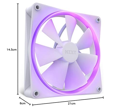NZXT F140 140mm White PWM RGB 2-Pack image