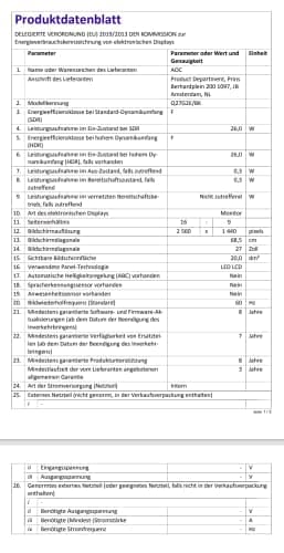 AOC Q27G2E/BK 27" 1440p 155Hz VA Monitor image