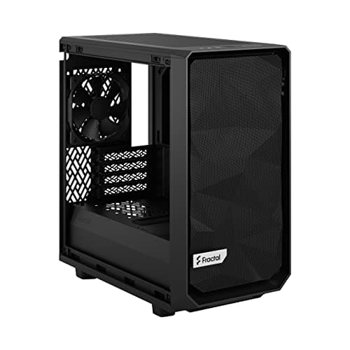Fractal Design Meshify 2 Mini Micro ATX Mid Tower Black with Tinted Tempered Glass Side Panel and USB 3.2 Gen 2 Type-C USB 3.2 Gen 1 Type-A image
