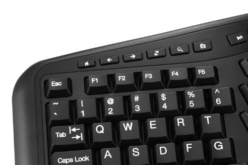 Adesso Tru-Form Media 1500 Wireless Ergonomic Keyboard With Laser Mouse image
