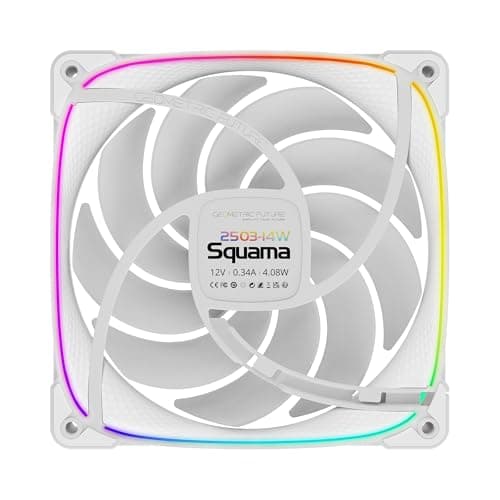 Geometric Future Squama 2503 140mm White Addressable RGB PWM 91.15 CFM 1-Pack image