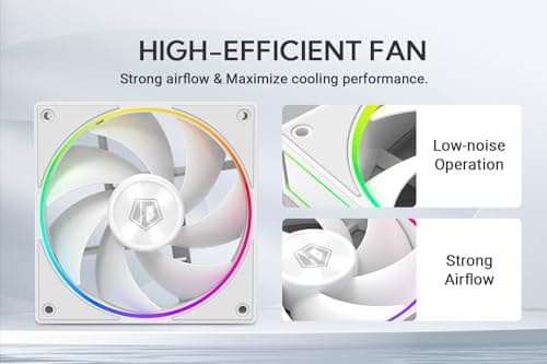 ID-COOLING AF-ARGB-K 120mm Addressable RGB PWM 78 CFM White 3-Pack image