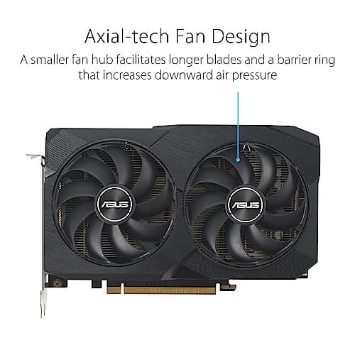 Asus Radeon RX 7600 DUAL OC V2 8GB GDDR6 Black image