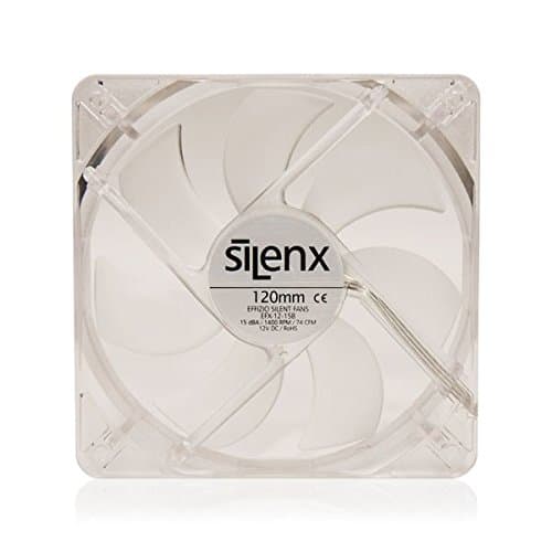 SilenX Effizio 120mm Clear 74 CFM Red LED 1-Pack image