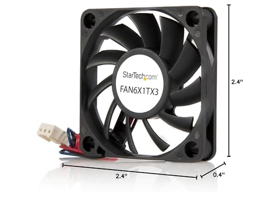 StarTech.com 60x10mm Replacement Ball Bearing Computer Case Fan w/ TX3 Connector - 3 pin case Fan - TX3 Fan - 60mm Fan image