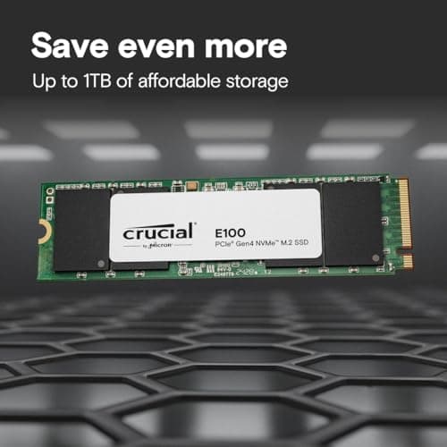 Crucial CT1000E100SSD8 1TB M.2-2280 SSD PCIe 4.0 X4 NVMe image