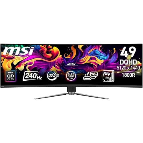 MSI MPG 491CQPX 49" 5120x1440 240Hz QD-OLED Curved Monitor main image