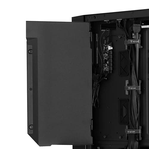 YEYIAN Mirage X ATX Full Tower Black with Tempered Glass Side Panel, USB 3.2 Gen 2x2 Type-C USB 3.2 Gen 1 Type-A, Dimensions 517 x 235 x 497 image
