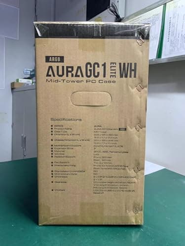 GAMDIAS AURA GC1 ELITE ATX Mid Tower White with Tempered Glass Side Panel ARGB image
