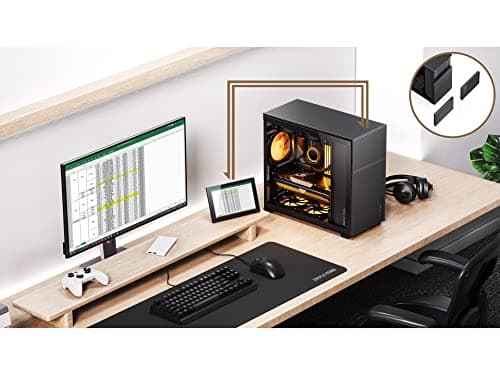 Jonsbo D41 ATX Mid Tower Black with Mesh Screen, Tempered Glass Side Panel, USB 3.2 Gen 2 Type-C, and USB 3.2 Gen 1 Type-A image