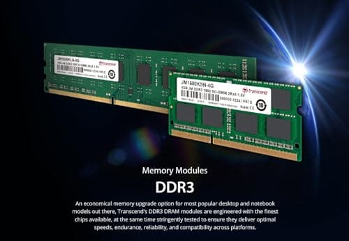 Transcend JetRam Black / Green DDR3-1600 CL11 8GB (1x8GB) image