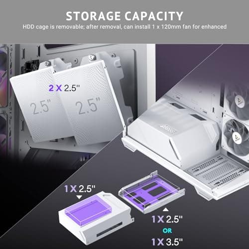 Antec C3 ARGB ATX Mid Tower White Tempered Glass Side Panel image