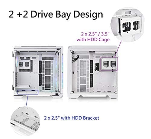 Thermaltake View 51 ATX Full Tower Snow ARGB Edition Tempered Glass Side Panel image