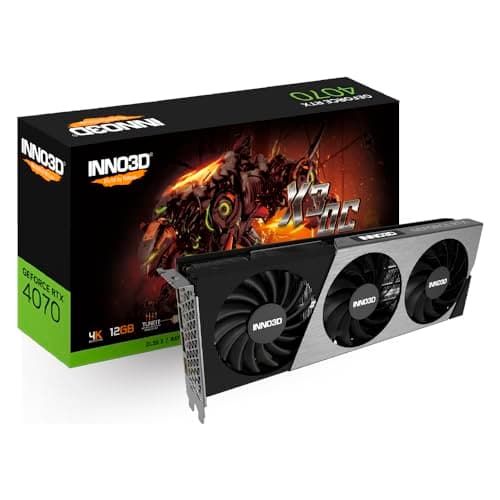 Inno3D X3 OC GeForce RTX 4070 12GB GDDR6X Black / Silver image