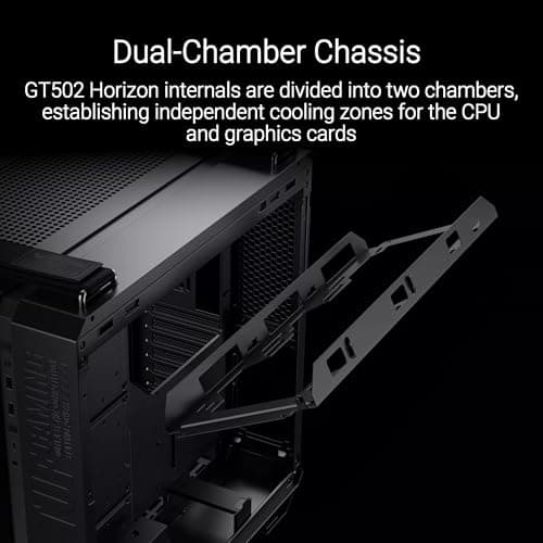Asus TUF Gaming GT502 Horizon ATX Mid Tower White with Tempered Glass Side Panel and USB 3.2 Gen 2 Type-C, USB 3.2 Gen 1 Type-A image