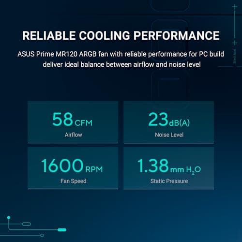 ASUS Prime MR120 ARGB Reverse Fan Black image