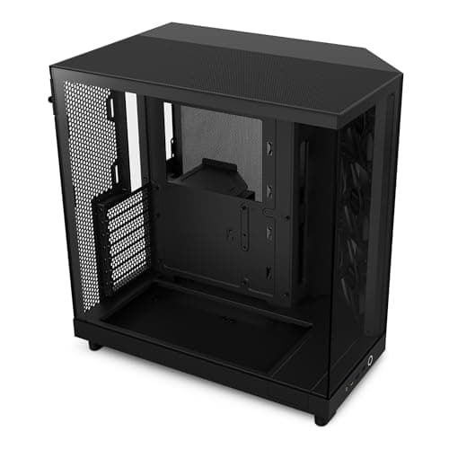 NZXT H6 Flow ATX Mid Tower Black with Tempered Glass Side Panel image