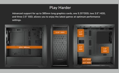 Cougar MX330-G Pro ATX Mid Tower White Tempered Glass Side Panel image