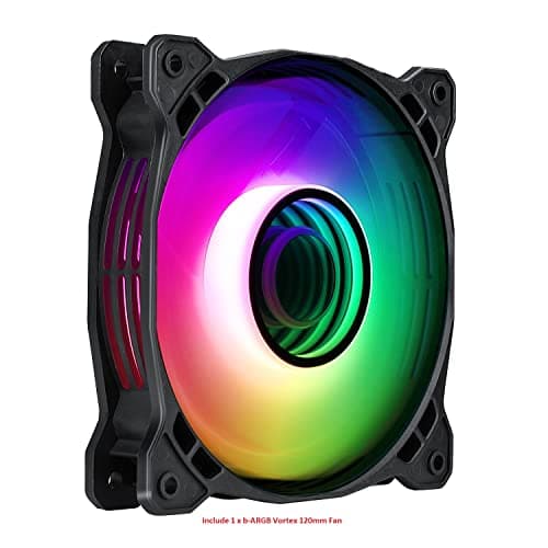 BGears b-Vortex-RGB ATX Mid Tower Black with Tempered Glass Side Panel and USB 3.2 Gen 1 Type-A, USB 2.0 Type-A Front Panel image