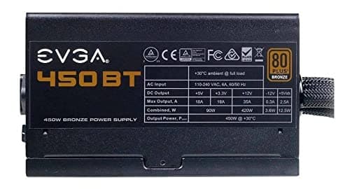 EVGA 450 BT 450 W 80+ Bronze Certified ATX Power Supply image