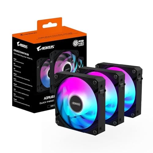 Gigabyte AORUS EZ CHAIN FAN 120mm Black RGB PWM 3-Pack image