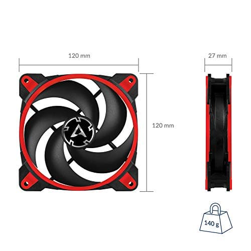 ARCTIC BioniX P120 120mm Red / Black PWM image