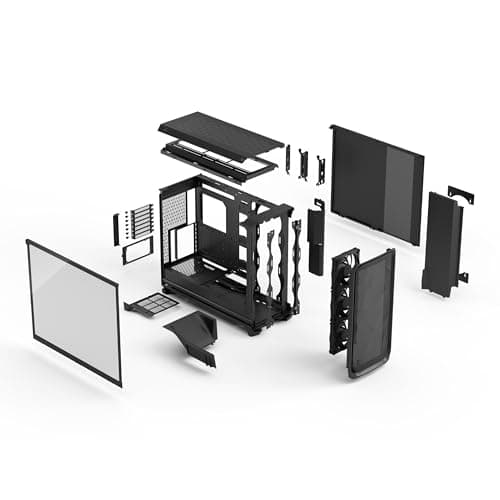 Fractal Design Meshify 3 XL ATX Full Tower Black with Tinted Tempered Glass Side Panel and USB 3.2 Gen 2x2 Type-C / USB 3.2 Gen 1 Type-A image