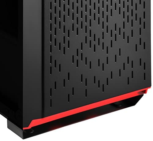 Silverstone PM02-G ATX Mid Tower Black / Red with Tempered Glass Side Panel and USB 3.2 Gen 1 Type-C USB 3.2 Gen 1 Type-A image