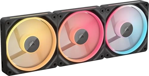 Corsair iCUE LINK LX120-R 120mm Addressable RGB PWM 70 CFM Black 3-Pack image