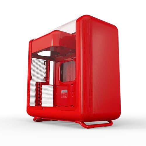 HYTE X50 ATX Mid Tower Red with Tempered Glass Side Panel and USB 3.2 Gen 2x2 Type-C USB 3.2 Gen 1 Type-A Front Panel main image
