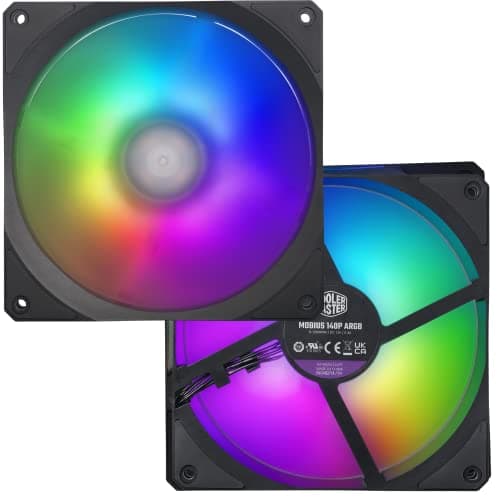 Cooler Master MOBIUS 140P 140mm Black ARGB PWM 76.5 CFM 1-Pack image