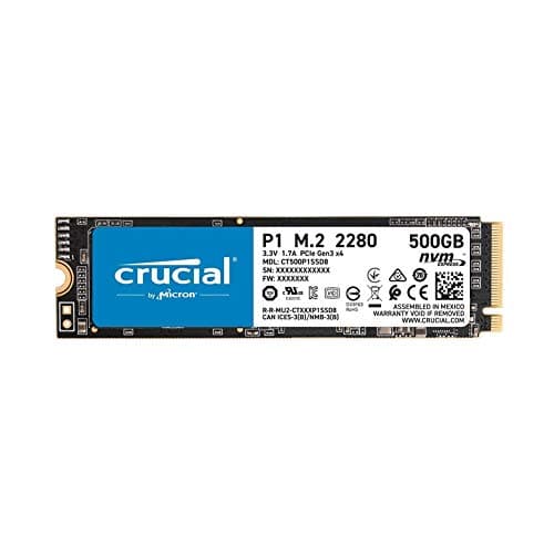 Crucial P1 500GB M.2-2280 SSD PCIe 3.0 x4 NVMe image