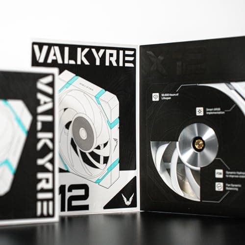 Valkyrie X12F 120mm White PWM Addressable RGB 80 CFM 1-Pack image