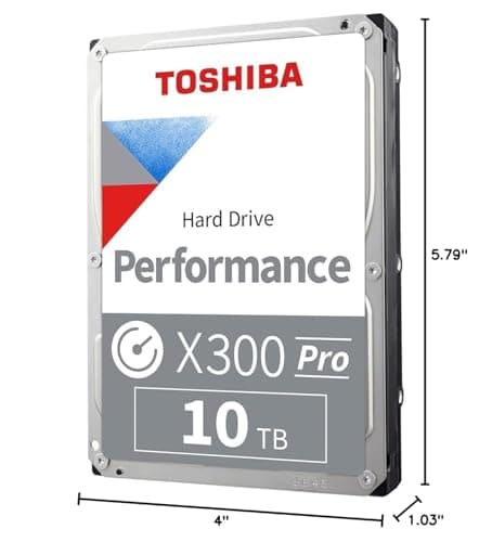 Toshiba X300 10TB 3.5" HDD 7200RPM SATA 6.0 Gb/s image